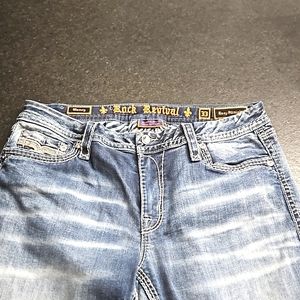 Distressed Straight Leg Jeans